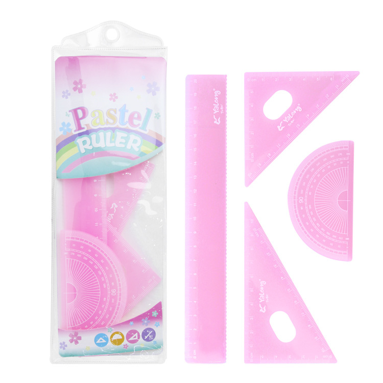 A set of 20-centimeter plastic fluorescent rulers for cross-border use by Yalong