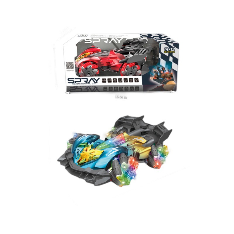 跨境喷雾特技战车可横移带音乐灯光手柄操控男孩电动遥控车白底实物图