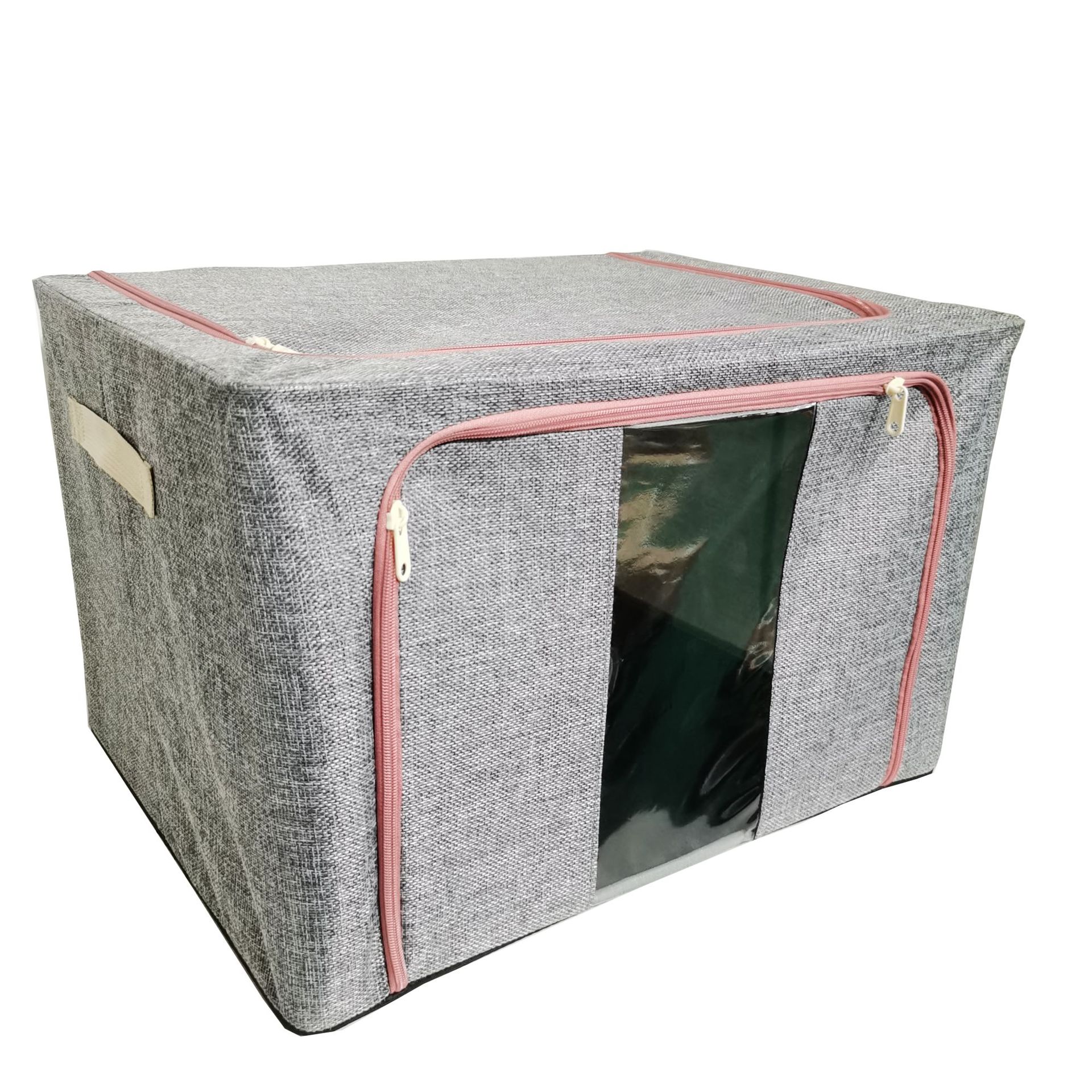 灰色布艺编织收纳篮 主体收纳盒 整理收纳篮 Item Picture