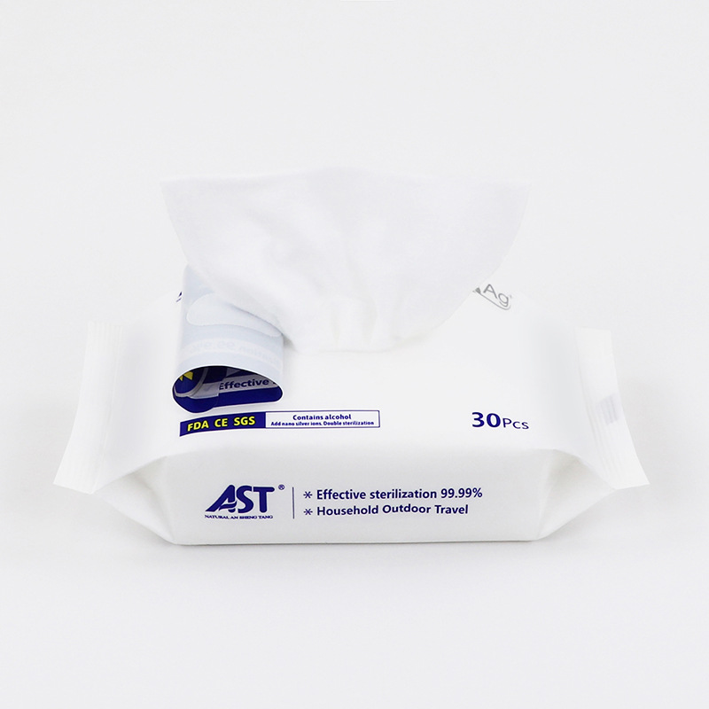30 pieces of all-English non-woven fabric household and hospital alcohol wet wipes, disinfectant wet wipes, travel sterilizing wet wipes Application Scenario