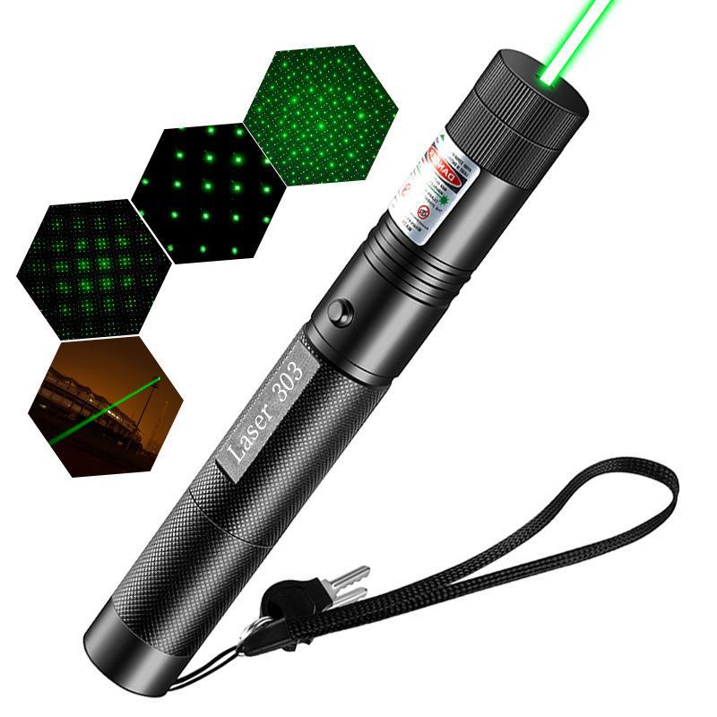 303 Laser Flashlight, high-power starry Sky multi-pattern outdoor high-intensity long-range laser light teaching stick