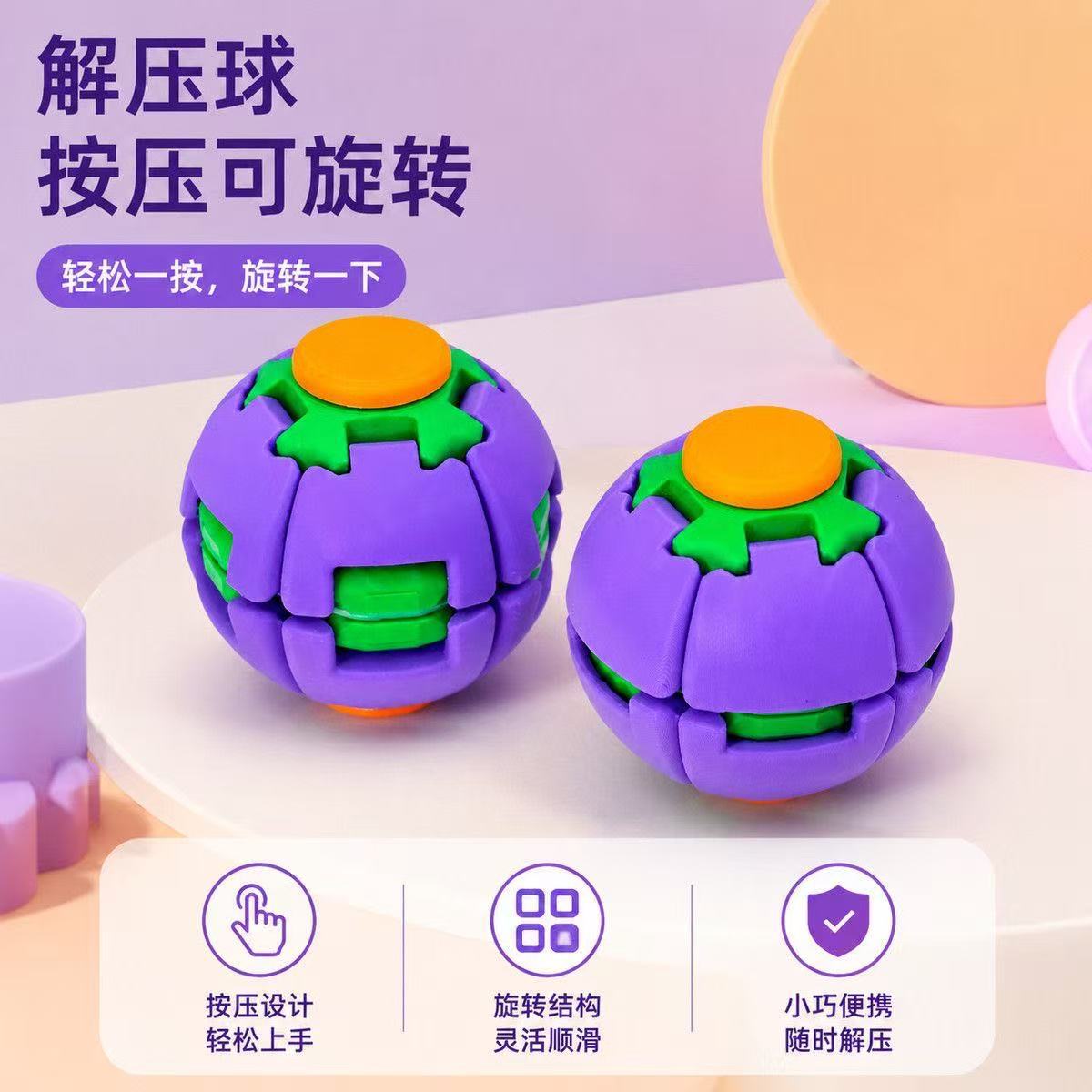 3D printed decompression gyroscope compression rotating ball compression toy compression rotating decompression ball Specification image