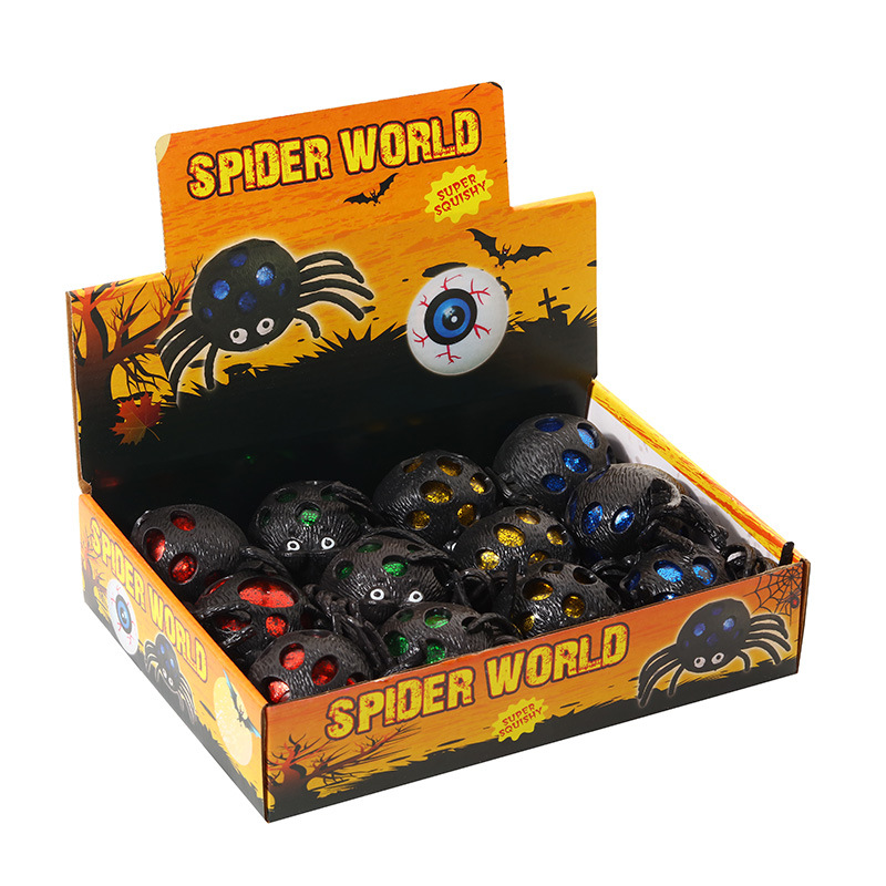 Cross-border exclusive supply of best-selling toys: Halloween spider prank venting toys, realistic spider stress-relieving toys wholesale details Picture