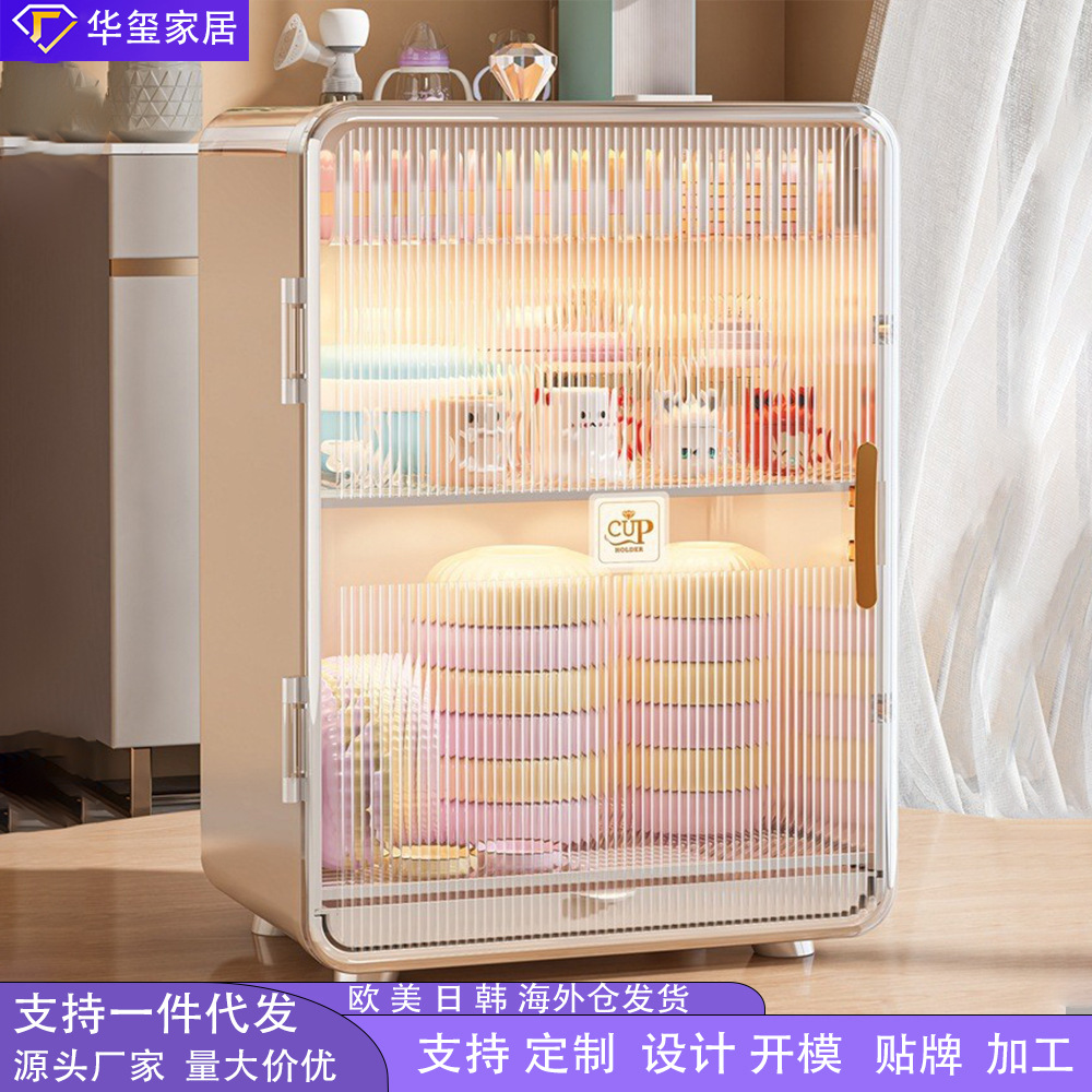 杯子收纳盒沥水柜宝宝餐具奶瓶收纳箱厨房放碗筷防尘杯子置物架收纳架收纳用品