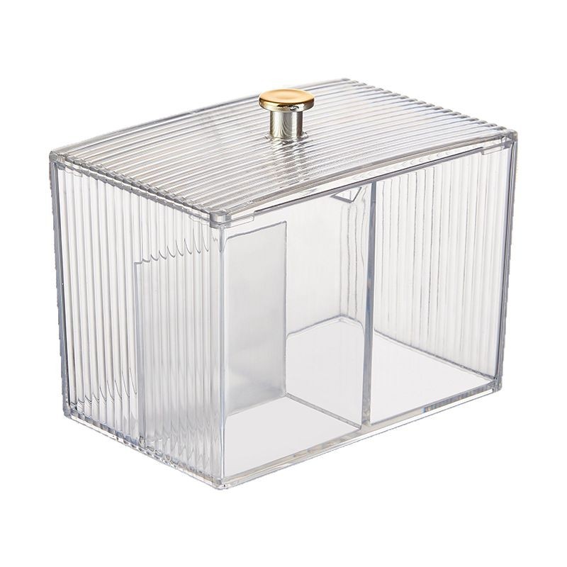 Cotton pad storage box, transparent cosmetic makeup remover cotton pad small box, desktop cotton swab organization box, storage box, plastic box Item Picture