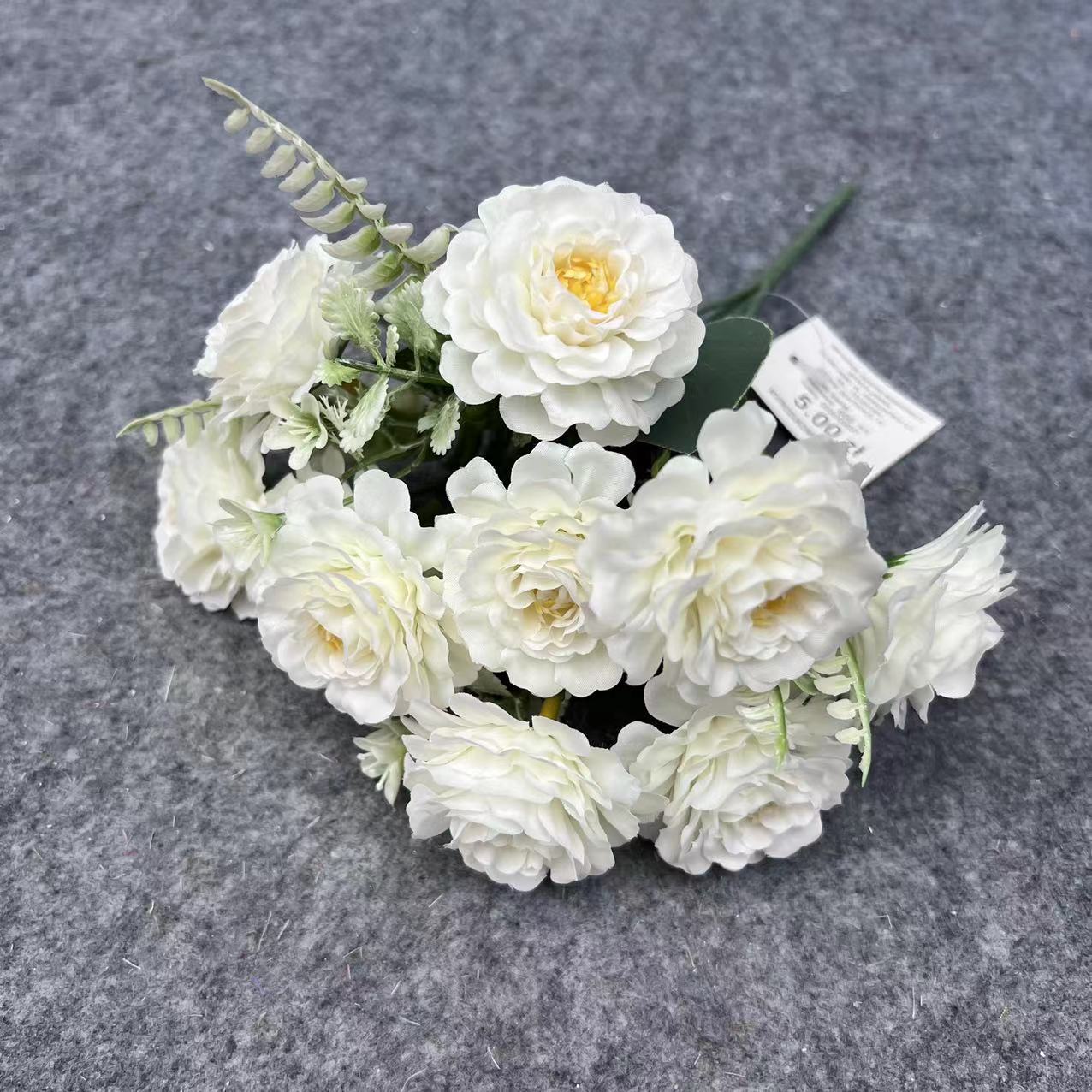 10头芙蓉仿真假花绢花人造花批发婚庆用花客厅装饰高级感花艺摆件