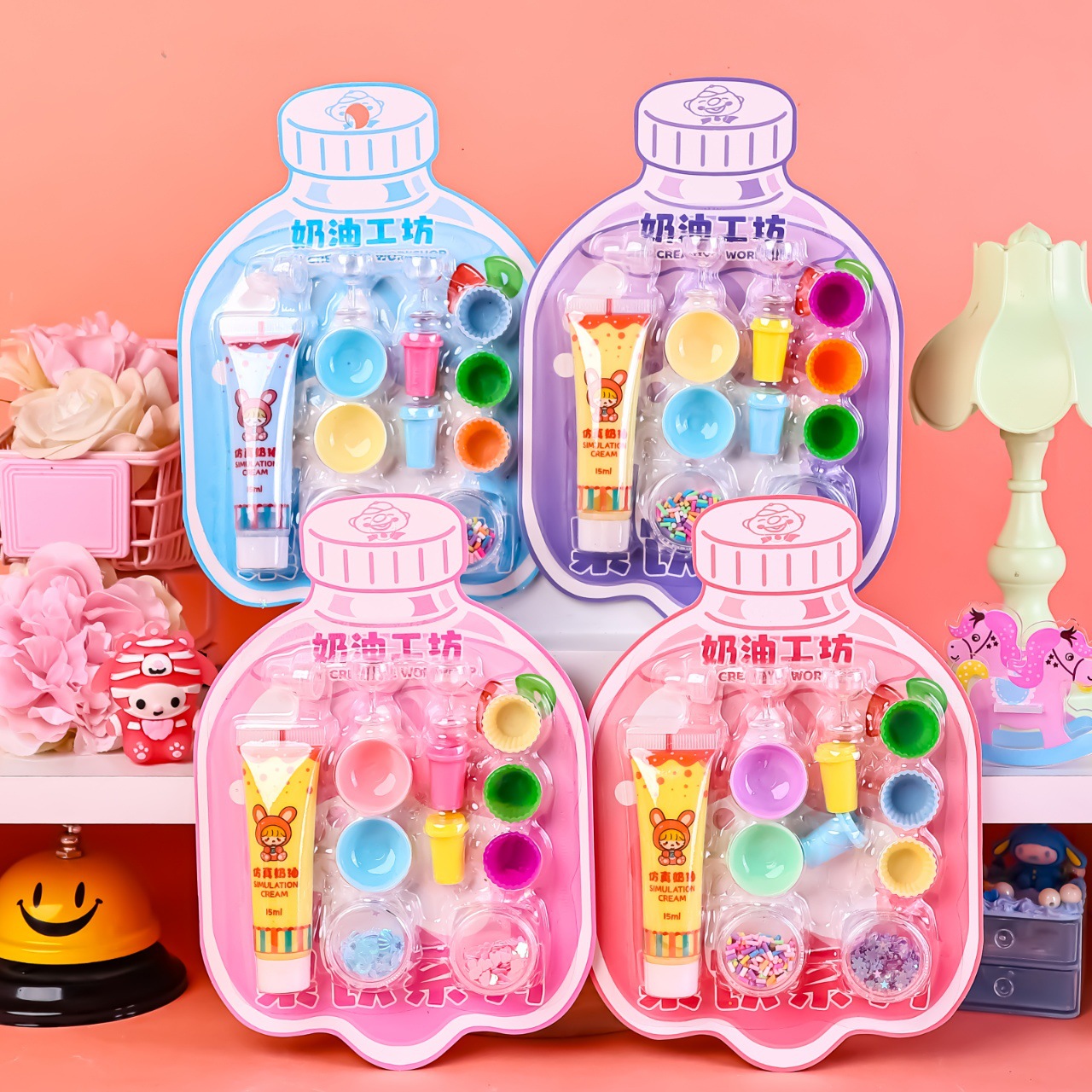 儿童奶油胶套装diy自制材料包手工发夹配件套装制作吸塑套装礼品 details Picture