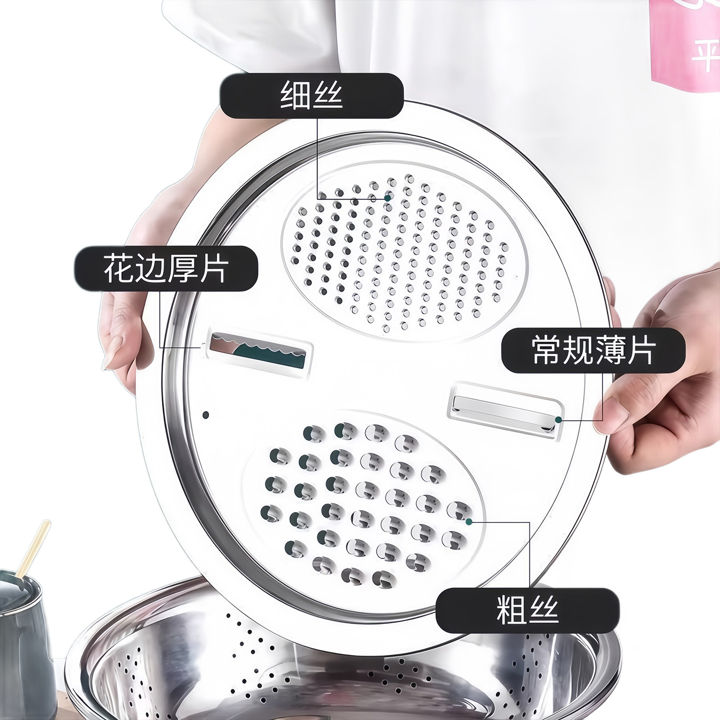 Vegetable grater, magic tool, vegetable slicer, multi-functional grater, grater, stainless steel potato chips, food-grade radish Item Picture