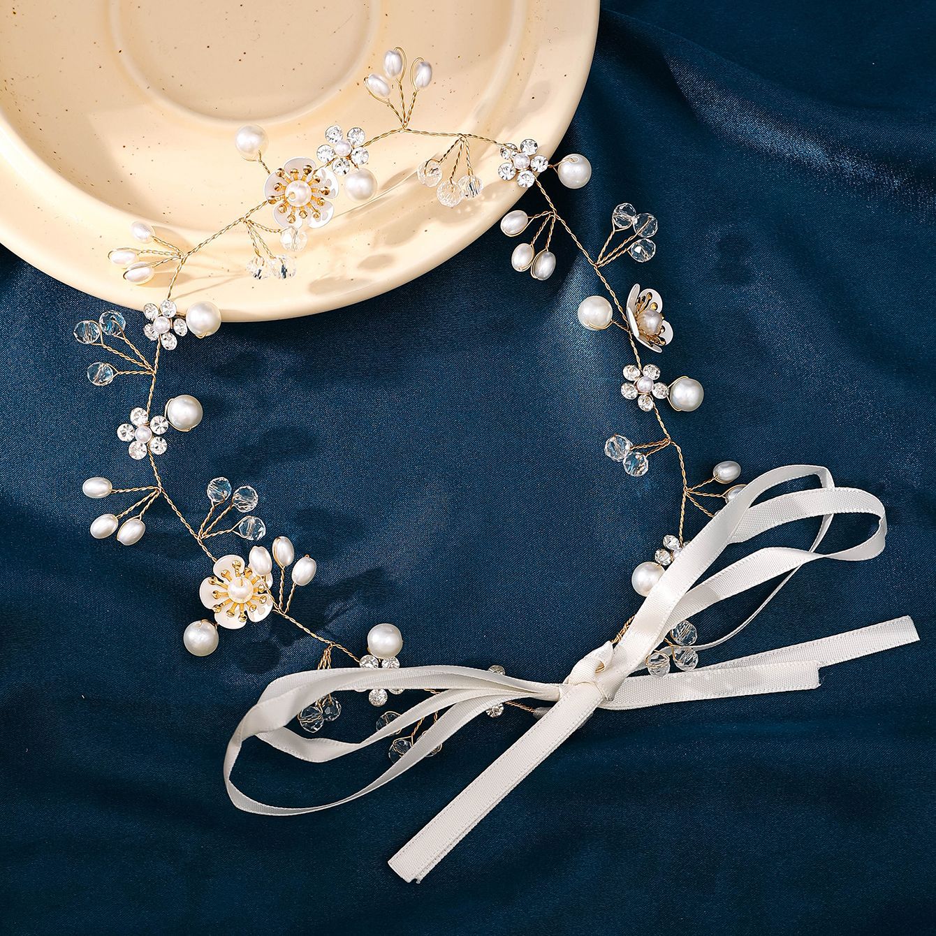 New cross-border popular bride headwear from Europe and America, versatile hair bands, wedding accessories, wedding hair bands, headwear and hair bands