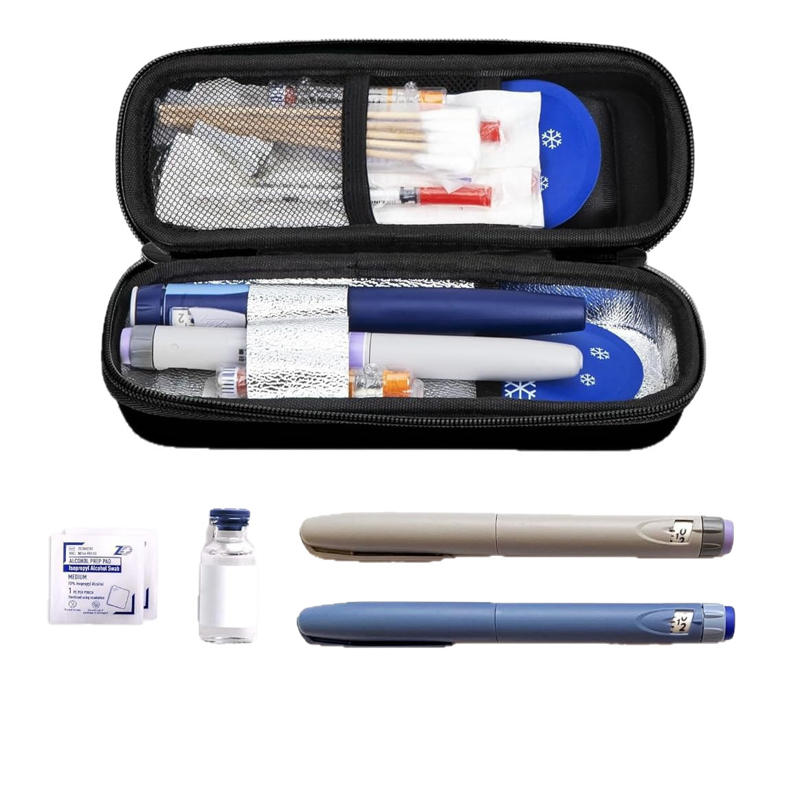 Insulina cooler box con pantalla de temperatura - estuche de viaje para medicamentos refrigerados con 2 TSA Item Picture