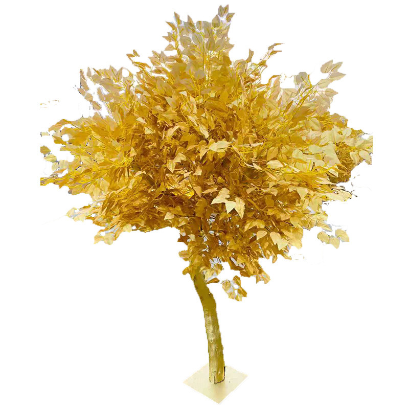 仿真金榕树摇钱树许愿树大型假树发财树新年红包树商场酒店装饰树白底实物图