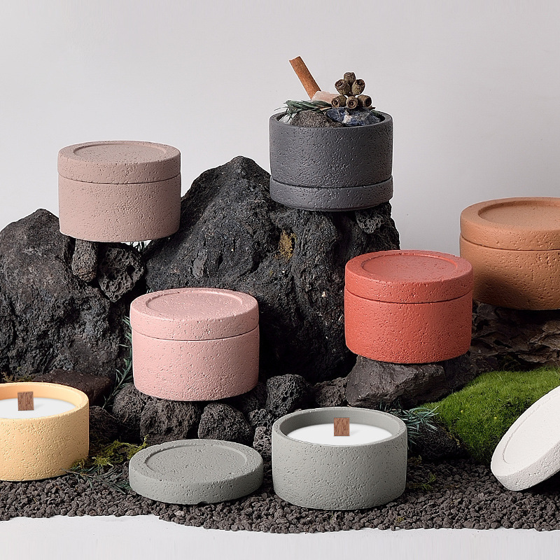 蜡烛杯蜡烛容器空杯香薰蜡烛杯浪漫香氛伴手礼物厂家直销创意水泥