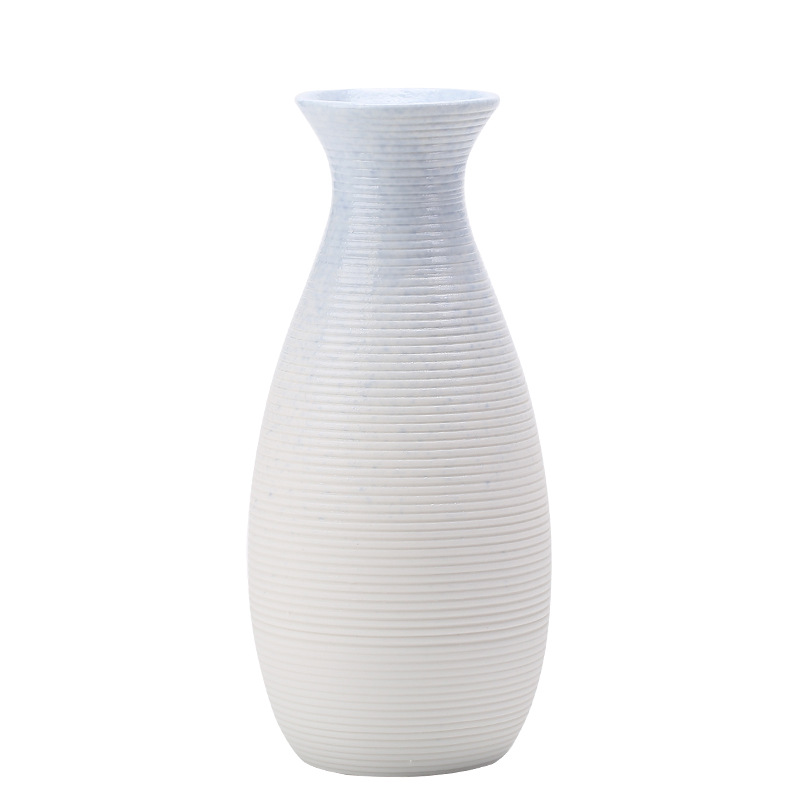 2025创意现代简约客厅插花花器装饰工艺品家居摆件白色手工陶瓷小花瓶白底实物图