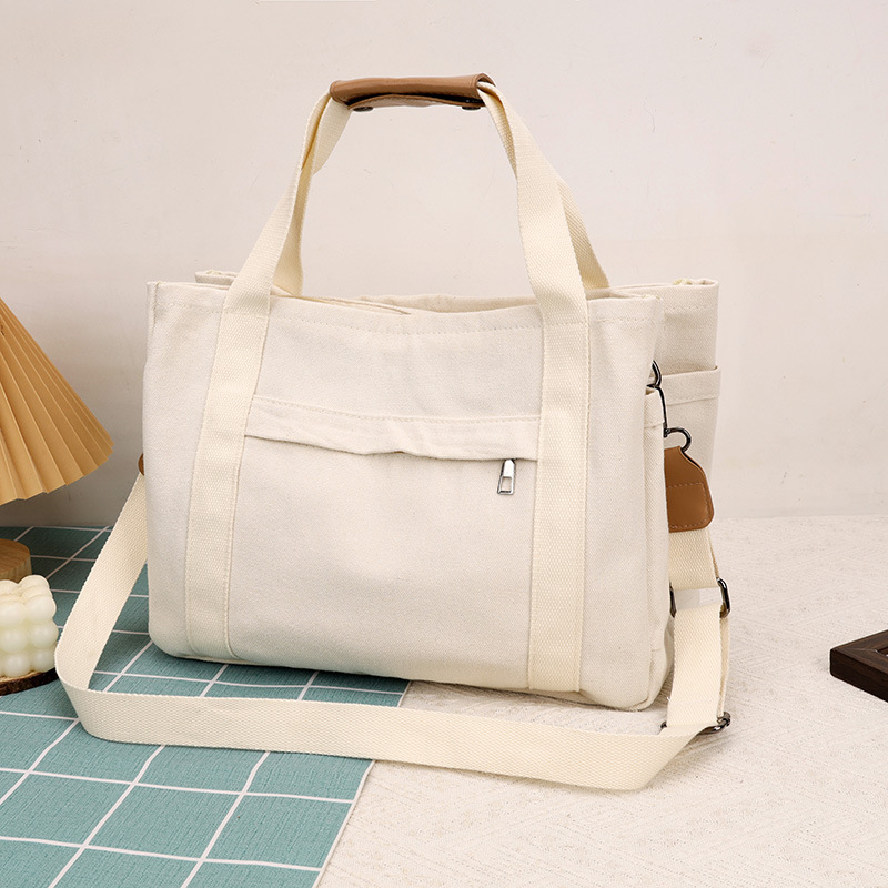外单帆布包大容量多隔层高品质托特包包多功能手提斜挎包产地货源