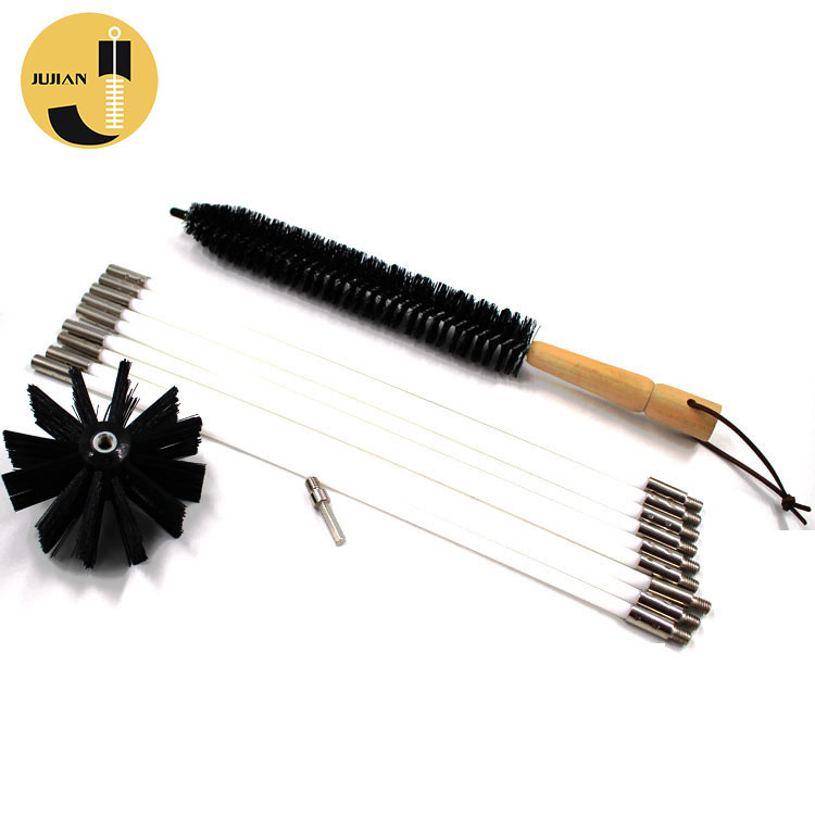 Jujian's best-selling pipe brush, inner wall pipe, range hood cleaning brush, pom rod, chimney brush with wooden handle full figure