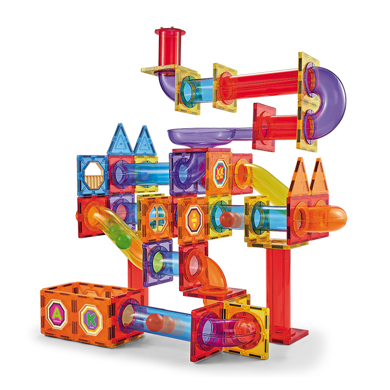 【 Customized Processing 】 Creative magnetic sheet pipe ball slide building blocks, versatile assembly children's educational toys Item Picture