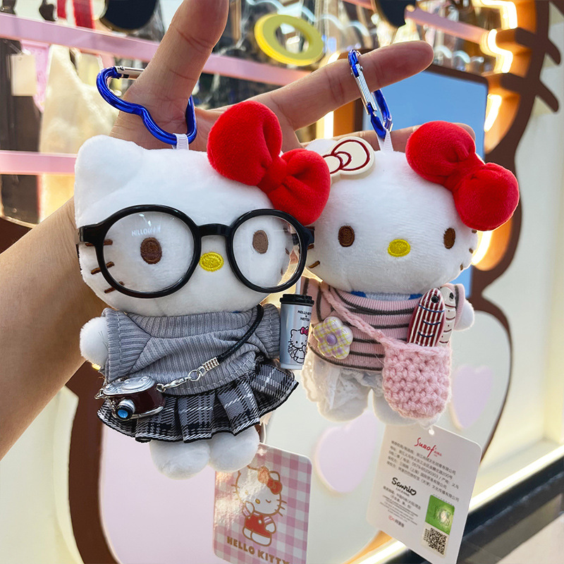 【 Authentic 】hellokitty plush bag Pendant for Girls, KT doll, Birthday gift, kt Cat details Picture