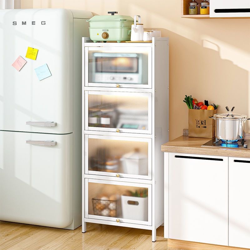 Kitchen seasoning rack, household countertop, no need for drilling, seasoning rack with door and flip door, kitchen rack storage rack details Picture