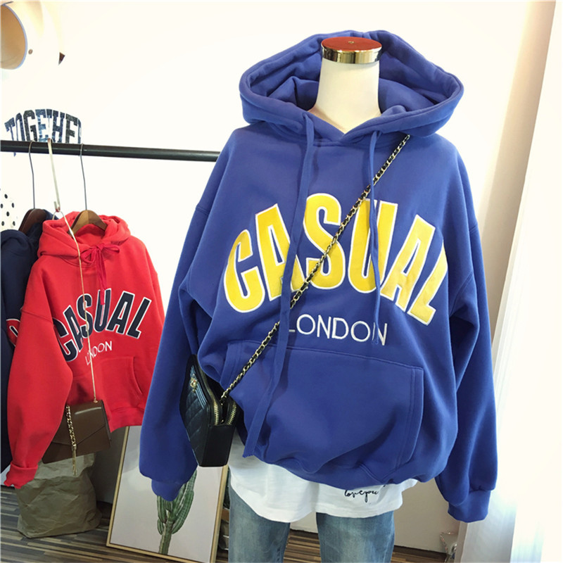 Manufacturer's thickened and fleece 250g hoodie for women in autumn and winter, Korean version for students, loose cec long-sleeved hoodie and jacket, sent on delivery Application Scenario