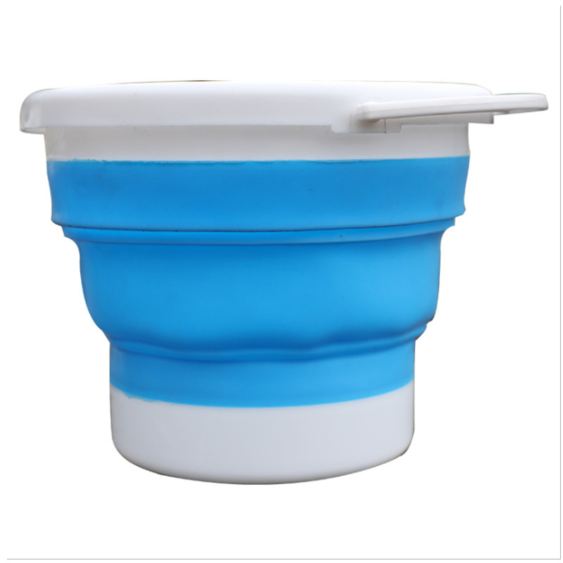 水桶可坐/水桶/塑料带手柄桶/超市大桶白底实物图