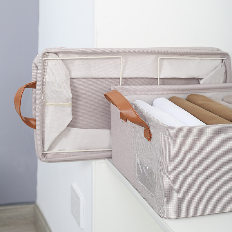 Velvet storage box, foldable and washable, hand-held storage box for household clothes, pp board odorless storage box Specification image