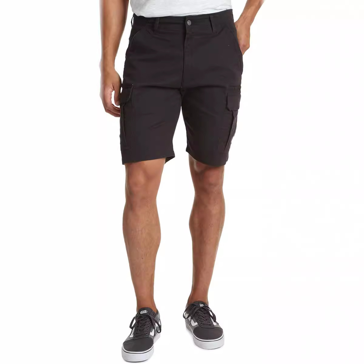 跨境亚马逊2024夏季新款时尚口袋休闲工装五分裤耐磨休闲男装短裤细节图