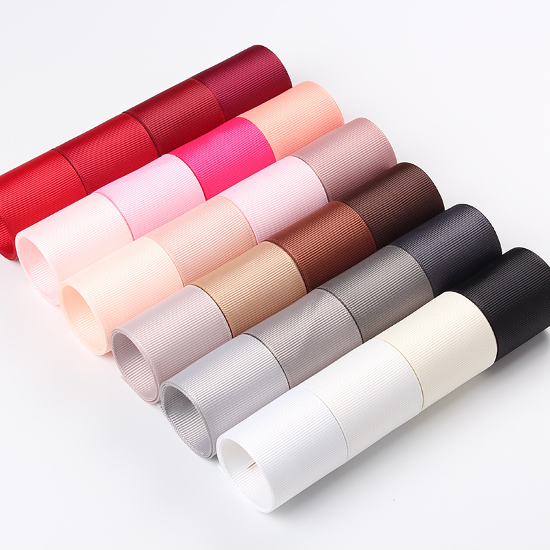 Dingxin high-density threaded ribbons, 221-color ribbed ribbons, DIY hair accessories, bow accessories, packaging ribbons details Picture