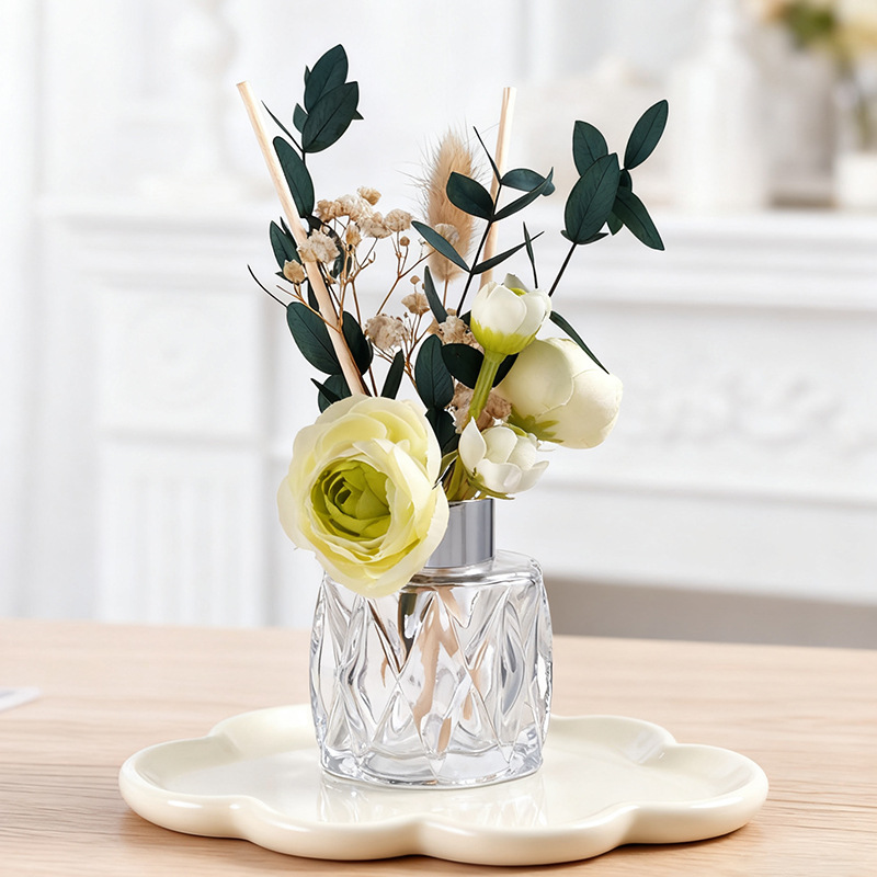 Nordic ins dried flower aromatherapy ornaments, flameless aromatherapy, home aromatherapy, indoor fragrance ornaments, essential oil rattan Specification image
