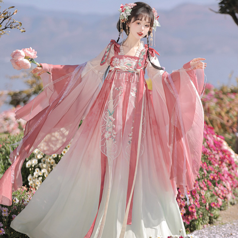 Chinese trend Ming-style performance Hanfu women's long-sleeved Chinese-style leftover armor and clothing Application Scenario