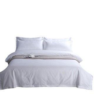 Hotel supplies, linen four-piece sets, pure cotton brocade, hotel bedding, homestay white quilt covers, bed sheets and pillowcases wholesale Item Picture