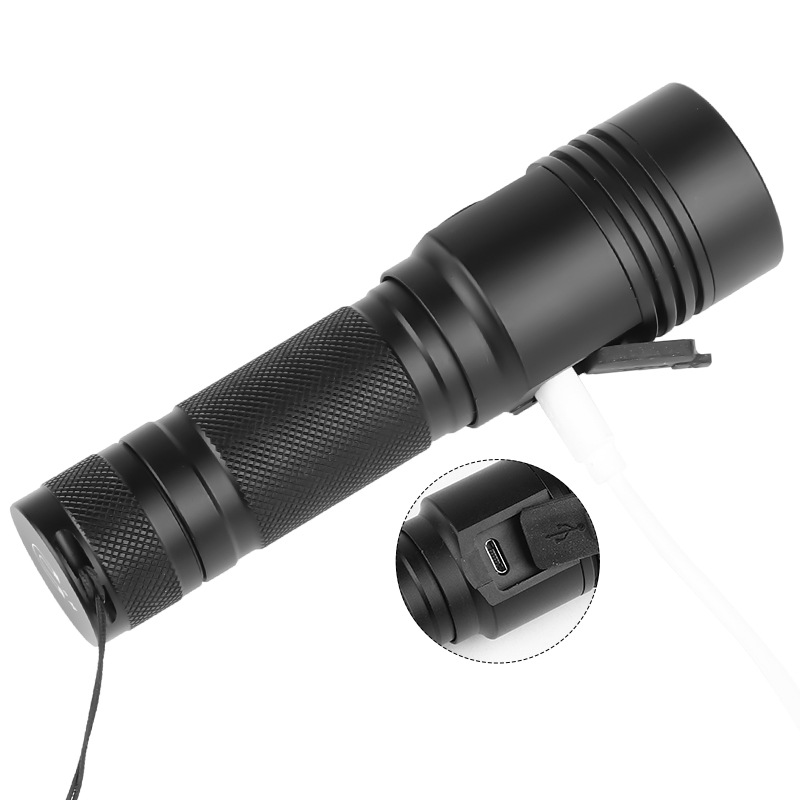 Crossover nuevo XHP50 luz brillante linterna telescópica USB recargable inferior con imán de mano pequeña linterna Application Scenario