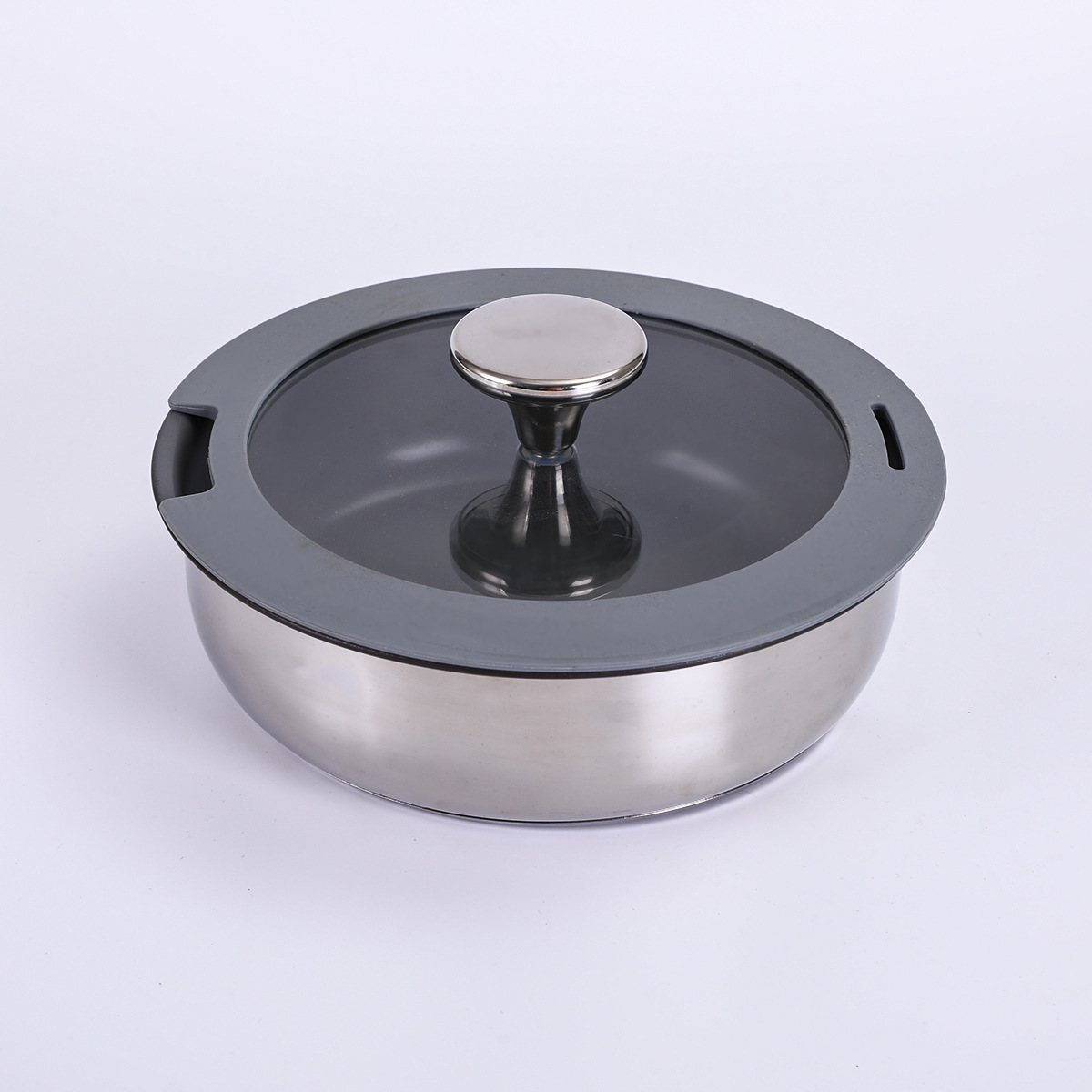 Sin revestimiento de acero inoxidable 304 antiadherente sartén con mango desmontable upgrade steak sartén wok Specification image