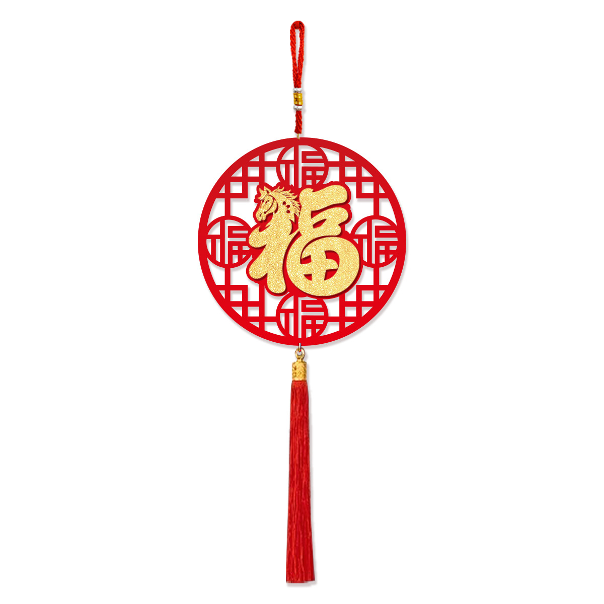 春节/年货福字/福字/福字门春联/门贴福字白底实物图