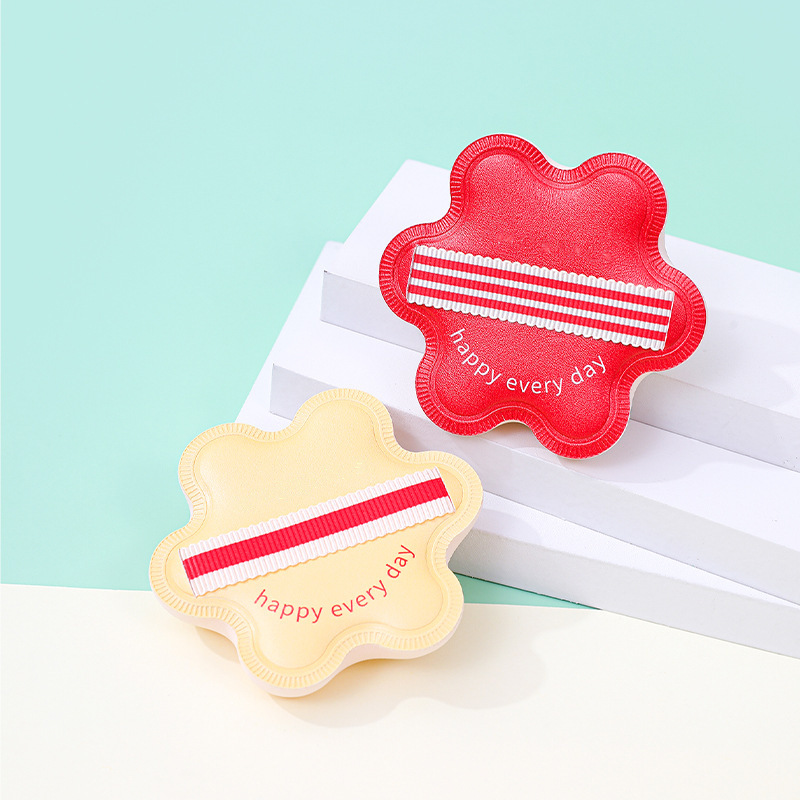 小红花限定粉扑棉花糖大号超软干湿两用化妆海绵美妆工具定制批发产品图