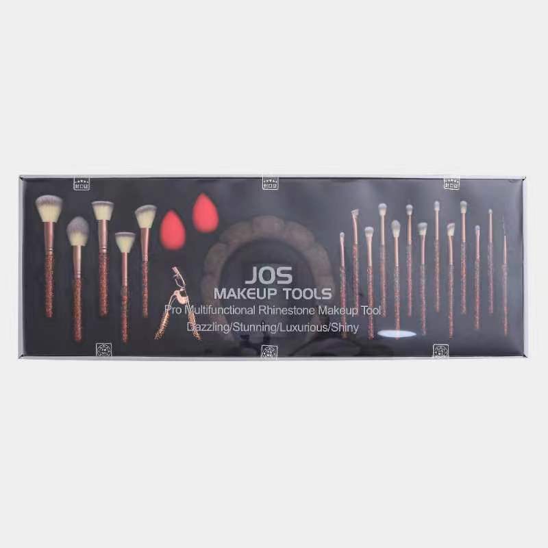 New 18-piece crystal powder-filled makeup brushes, diamond hair bands, eyelash clips, and a set of multi-functional makeup tools are available for wholesale Application Scenario