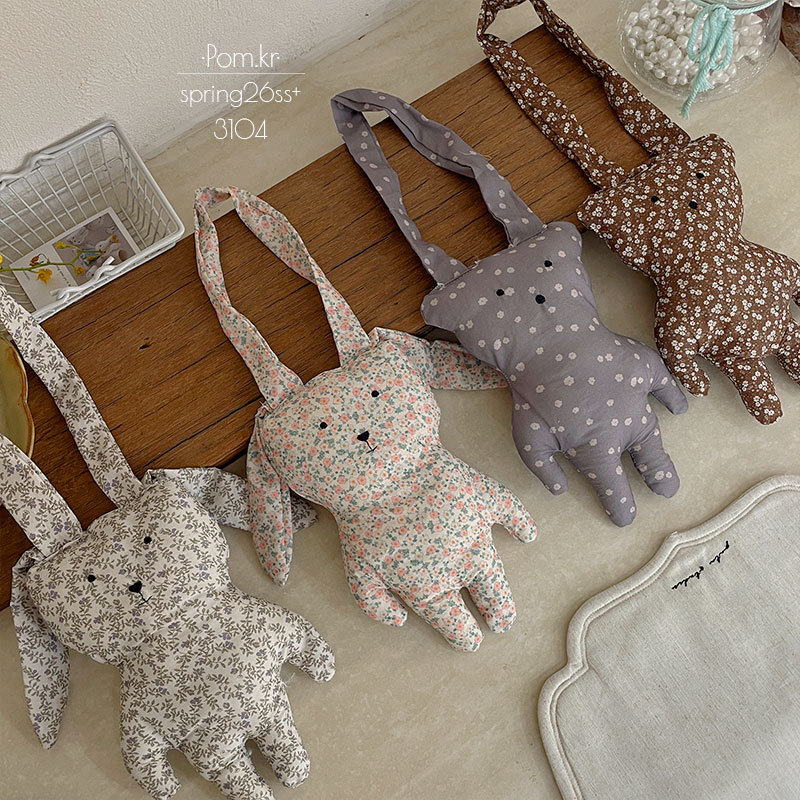 Spring new Korean style Instagram rabbit doll children's hand-held creative bag, cute baby hand-held hanging bag decoration
