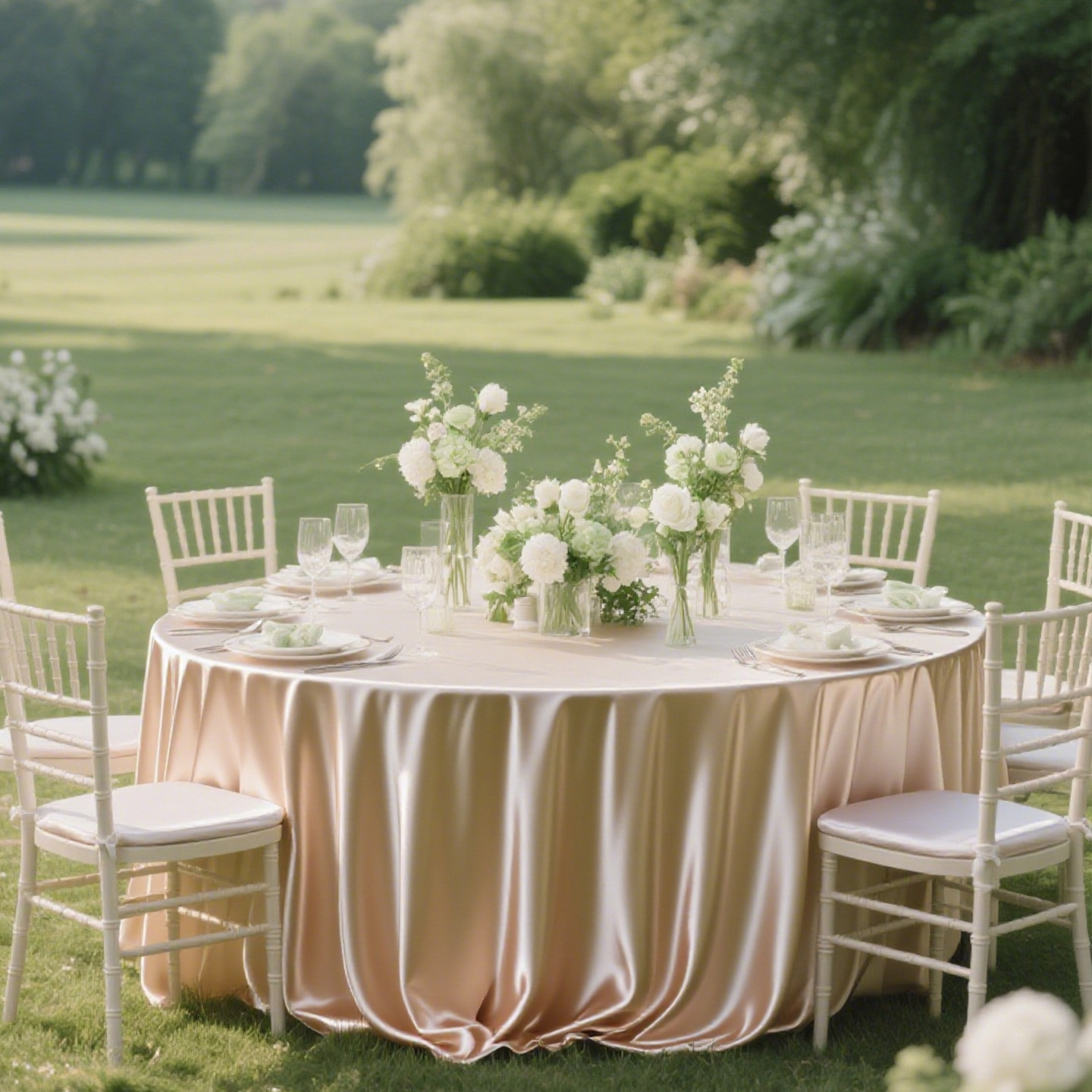 桌布圆形2025新款圆桌布轻奢高级感餐桌餐厅家用贡缎布艺台布