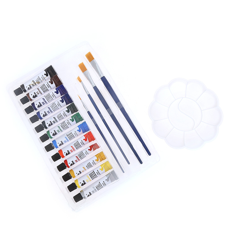 Cross-border Amazon 12-color washed watercolor gouache glass acrylic oil painting textile set Art transparent paint Application Scenario
