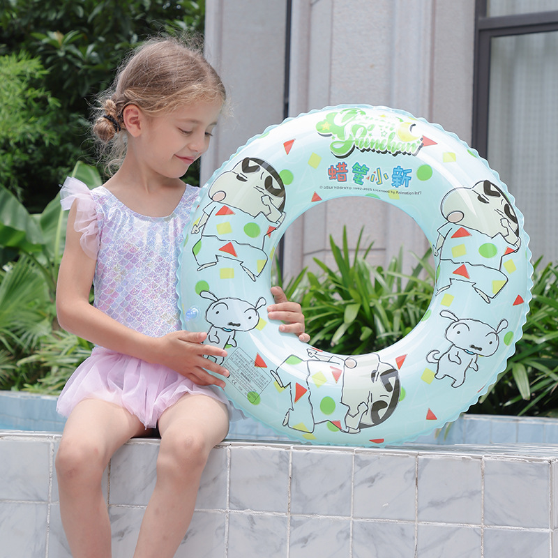 Official authorized swimming rings, Crayon Shin-chan cartoon children's seat rings, 6-10 years old kids, thickened baby swimming rings wholesale Specification image