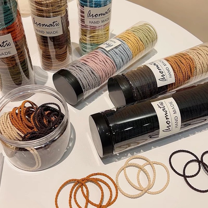 Black rubber band women's hair tie, high-elasticity and durable headwear, hair tie, elegant hair tie, rubber band and hair band Specification image