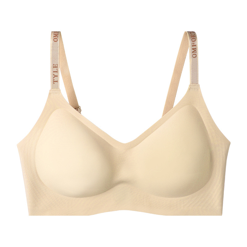 Jinnei Mumu Lingerie for women, anti-gravity soft support, fashionable letter style, gathering, no steel ring, comfortable and seamless lingerie Item Picture