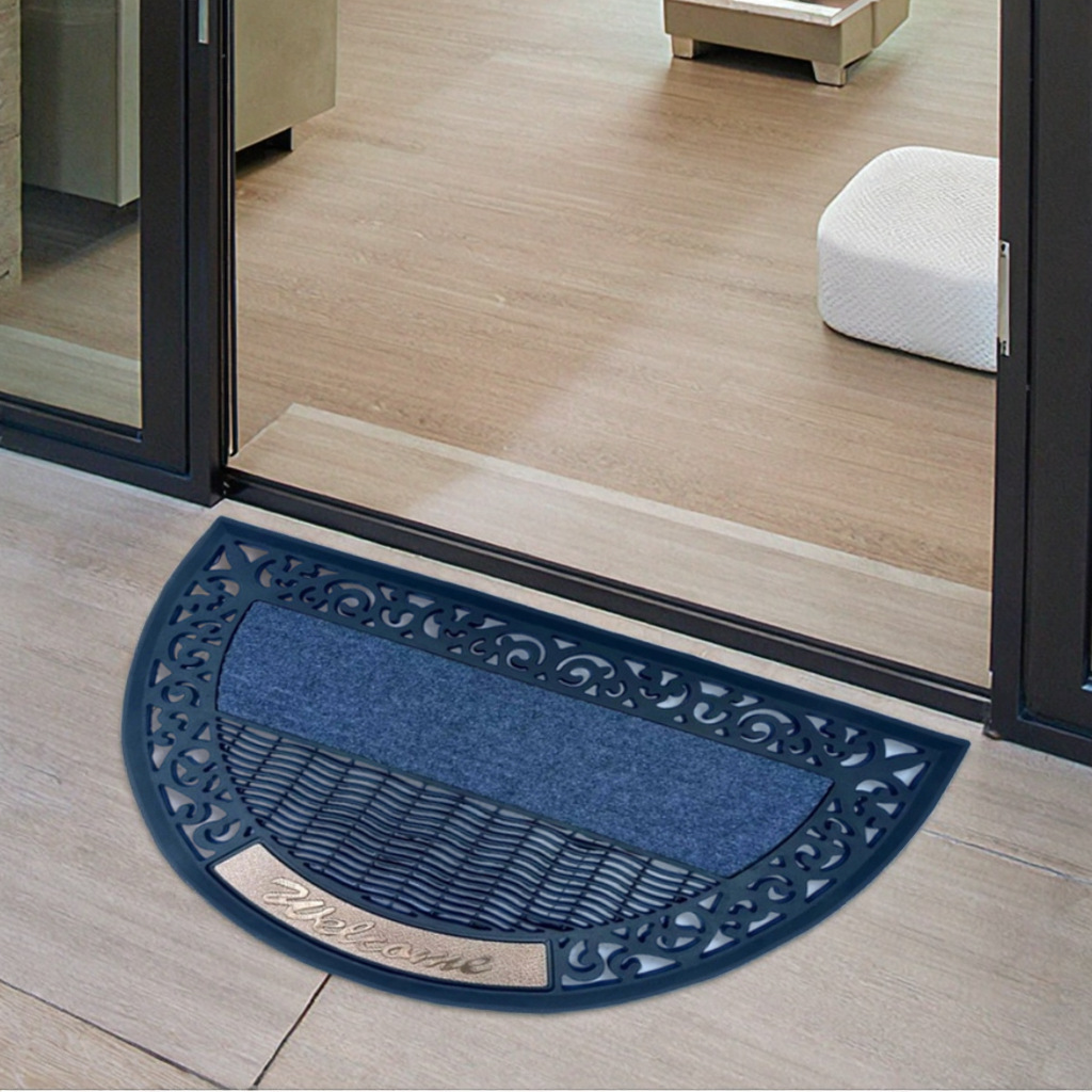 High-end rubber floor MATS for villa entrances, classic European-style entrance door foot MATS, natural rubber, anti-slip, wear-resistant and dirt-resistant details Picture