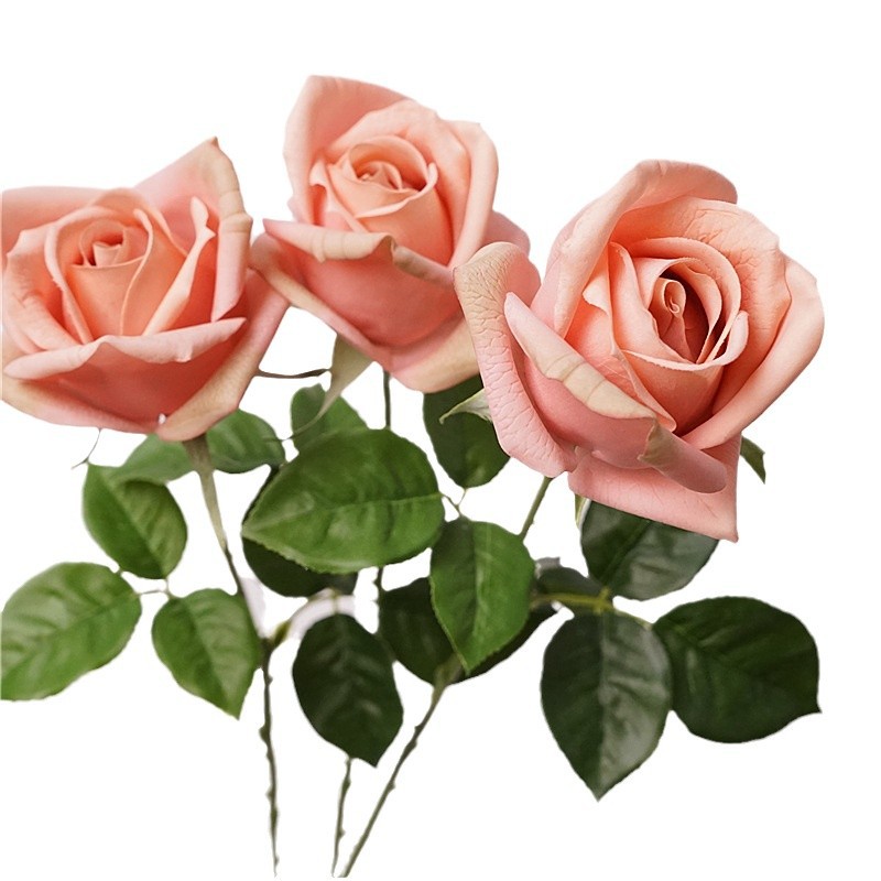 花杆/火把狂欢夜导具/仿真花/仿真花diy发饰/电镀玫瑰花白底实物图