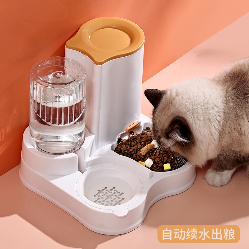 Rongka Pet Cross-border Pet All-in-one Automatic Feeder, Cat Automatic Water Dispenser, Large capacity dog bowl, cat bowl, moisture-proof mouth wholesale details Picture