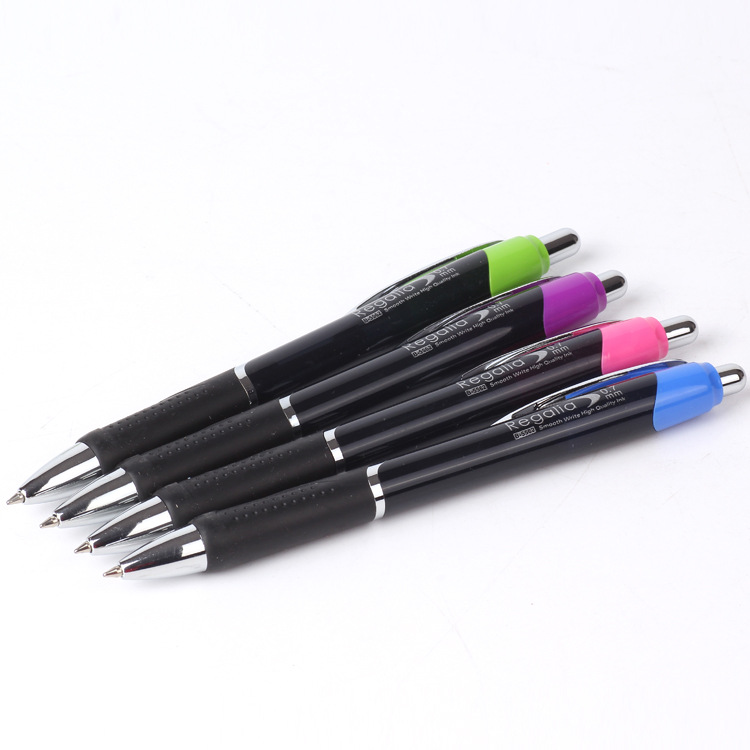 Black rod metal pen clip ballpoint pen, plastic ballpoint pen wholesale, foreign trade 5562 ballpoint pen factory direct supply details Picture