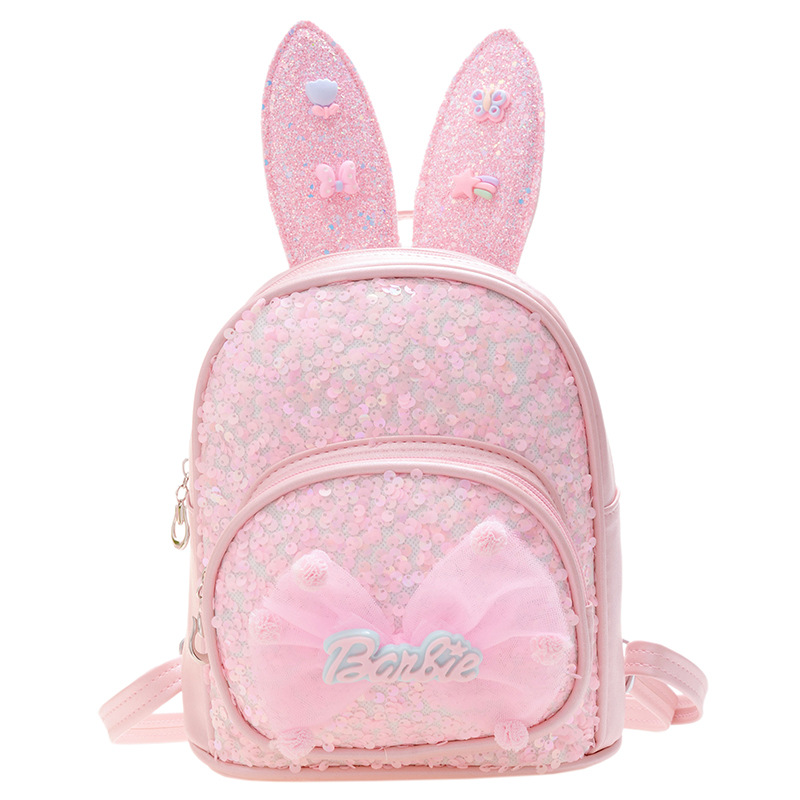 2022 New Style kindergarten schoolbag, Girls' Princess, rabbit ears, primary school students' backpack, bow sequined children's bag