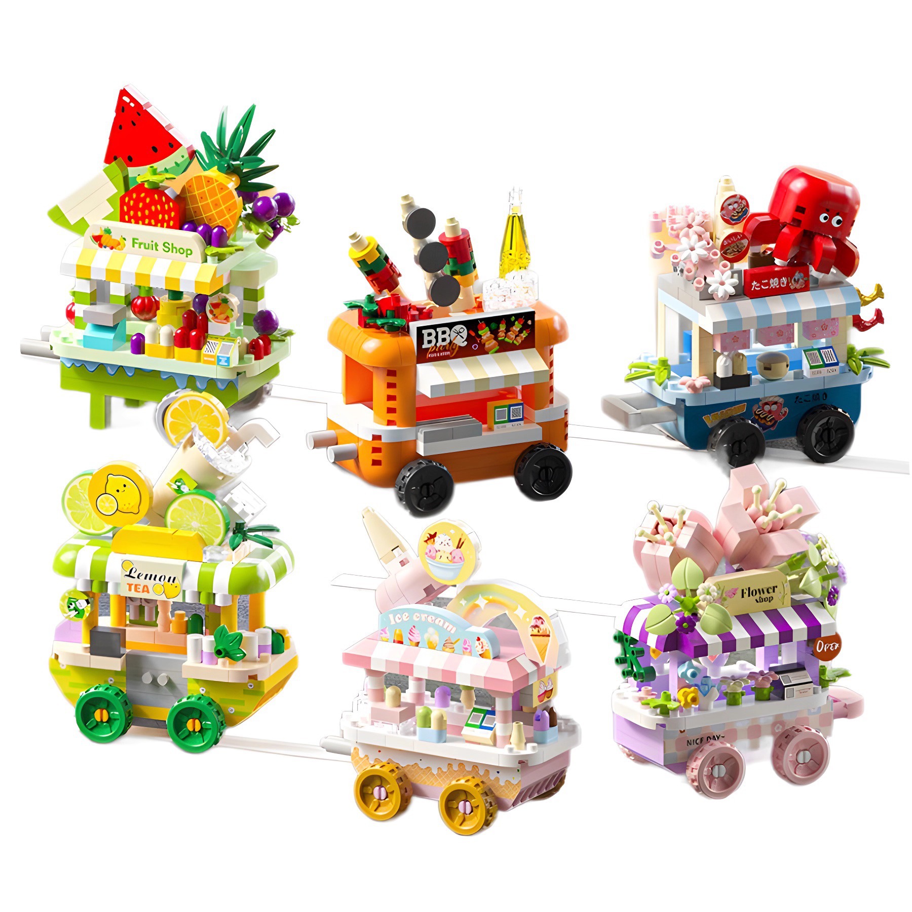 乐高/布鲁可/拼装积木/积木/贝乐迪积木白底实物图