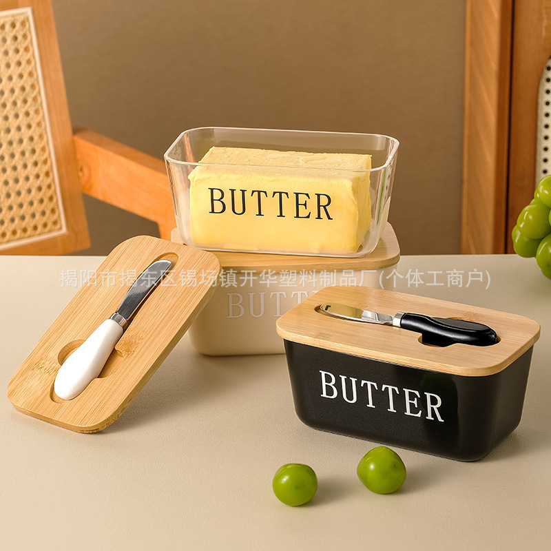 Butter box, household cheese box, large-capacity food-grade plastic cheese box, cross-border Amazon butter details Picture