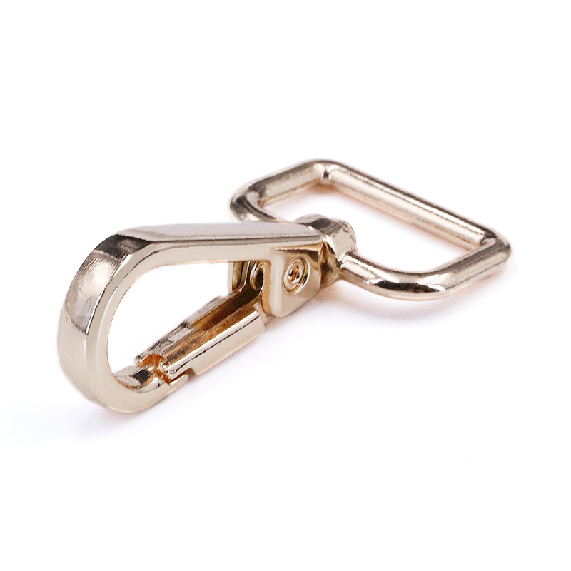 Light gold square tail plate buckle for clothing, bags, woven straps, shoulder straps, hook buckles, lanyard accessories, key dog buckles Item Picture