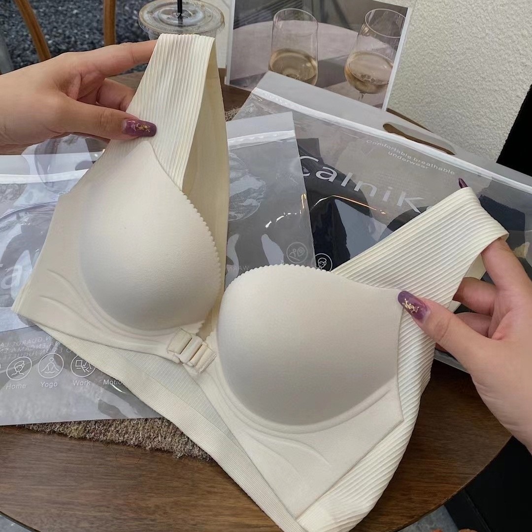 811 Front-buttoned lingerie women's small breast, gathering and retracting breasts, anti-sagging, adjustable seamless smooth bra live streaming consignment details Picture